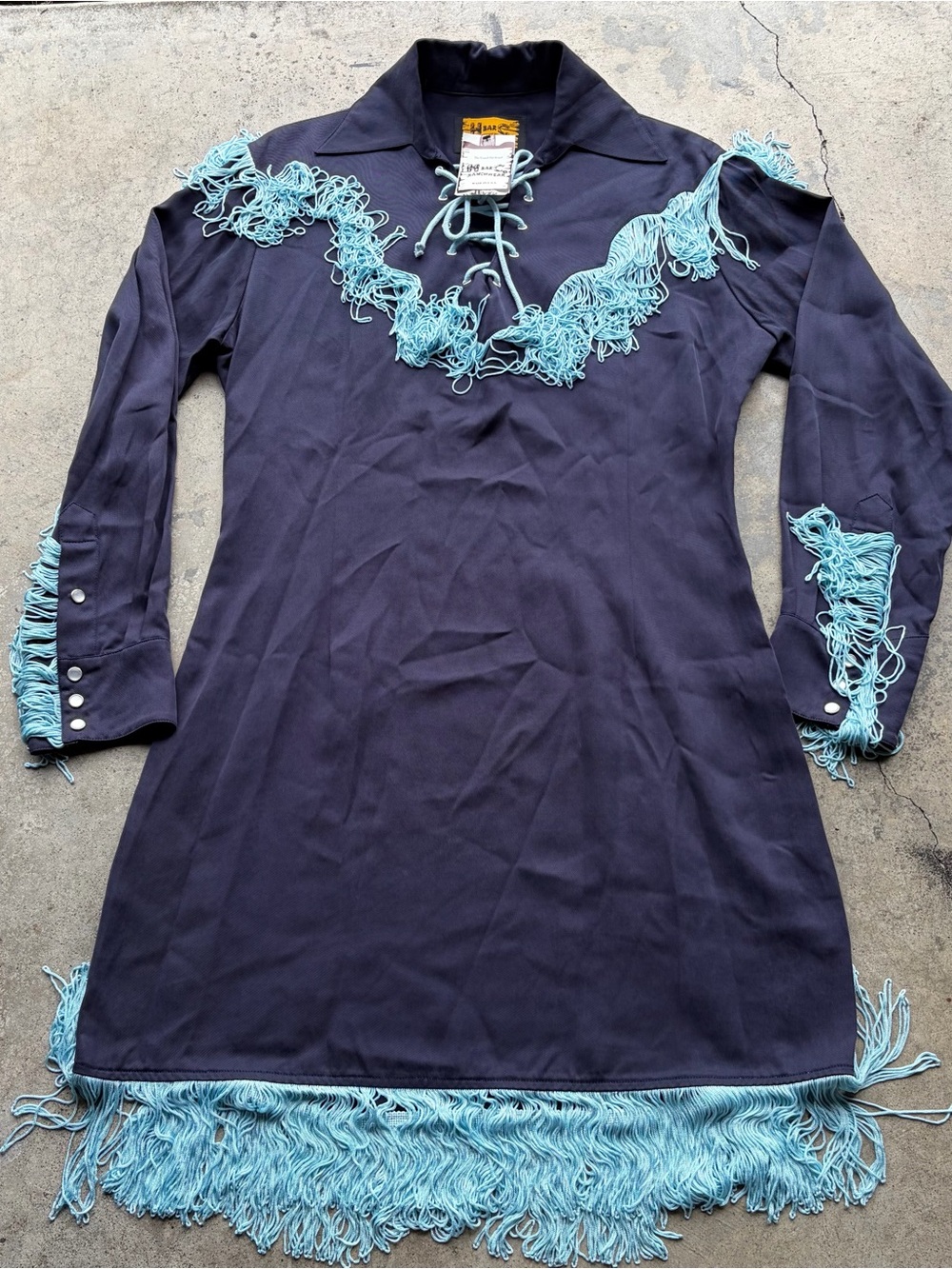 H Bar C California Ranchwear Fables By Barrie Midi Dress Western Party NWT